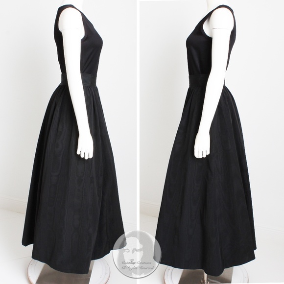 Yves Saint Laurent Skirt Black Moire Maxi Rare Ballet Russes Vintage 70s EU 42 - Picture 9 of 16